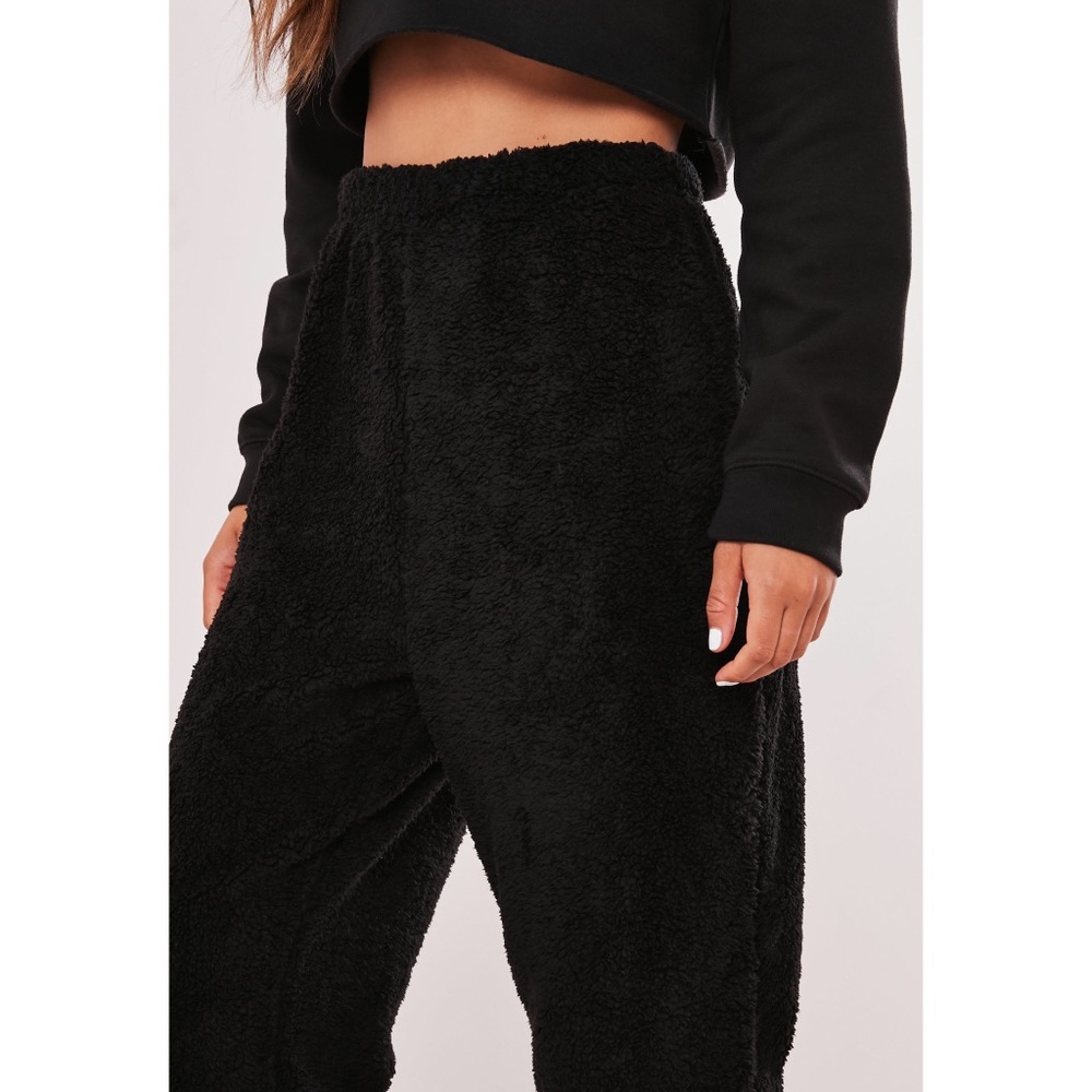 Missguided Black Teddy Joggers